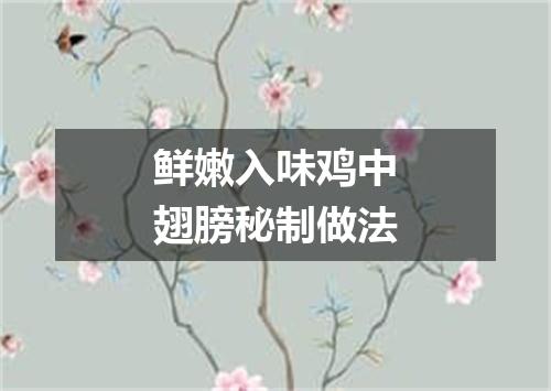 鲜嫩入味鸡中翅膀秘制做法