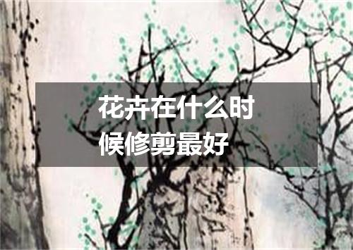 花卉在什么时候修剪最好