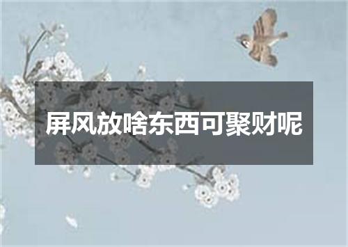 屏风放啥东西可聚财呢