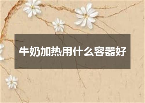 牛奶加热用什么容器好