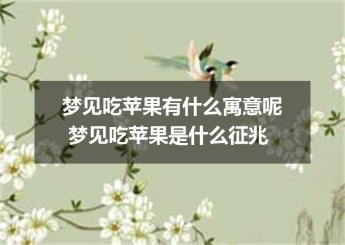 梦见吃苹果有什么寓意呢 梦见吃苹果是什么征兆