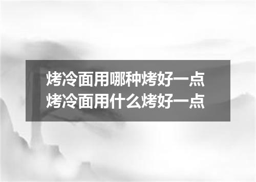 烤冷面用哪种烤好一点 烤冷面用什么烤好一点