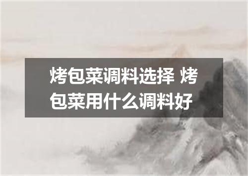烤包菜调料选择 烤包菜用什么调料好