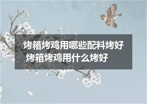 烤箱烤鸡用哪些配料烤好 烤箱烤鸡用什么烤好