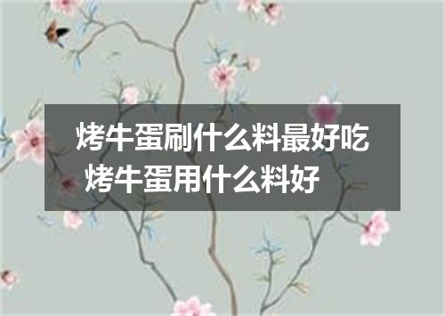 烤牛蛋刷什么料最好吃 烤牛蛋用什么料好
