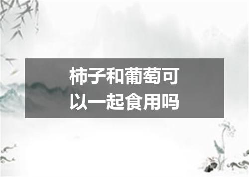 柿子和葡萄可以一起食用吗