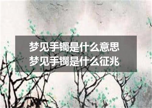 梦见手镯是什么意思 梦见手镯是什么征兆