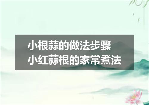 小根蒜的做法步骤 小红蒜根的家常煮法