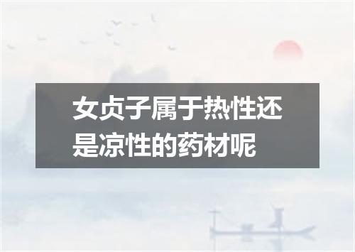 女贞子属于热性还是凉性的药材呢