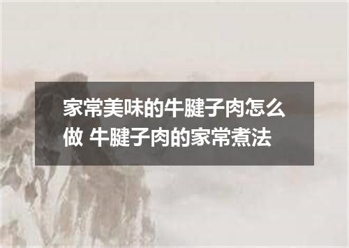 家常美味的牛腱子肉怎么做 牛腱子肉的家常煮法