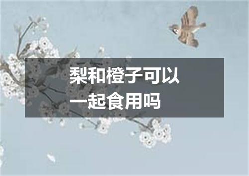 梨和橙子可以一起食用吗