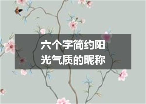 六个字简约阳光气质的昵称