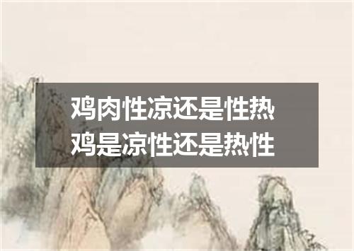 鸡肉性凉还是性热 鸡是凉性还是热性