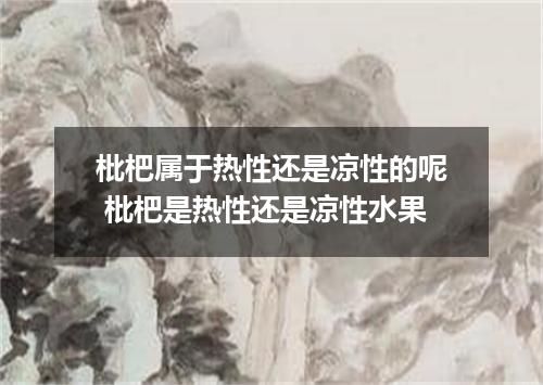 枇杷属于热性还是凉性的呢 枇杷是热性还是凉性水果