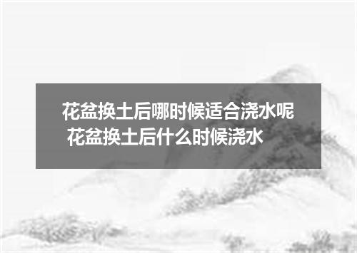 花盆换土后哪时候适合浇水呢 花盆换土后什么时候浇水