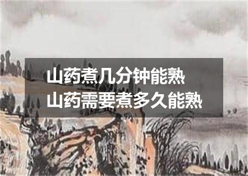 山药煮几分钟能熟 山药需要煮多久能熟
