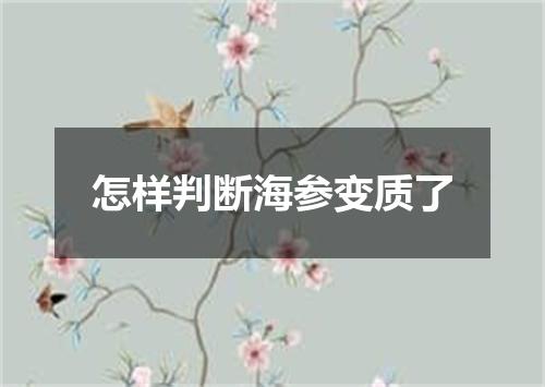 怎样判断海参变质了