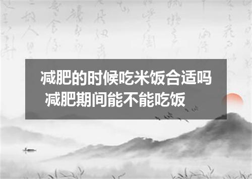 减肥的时候吃米饭合适吗 减肥期间能不能吃饭