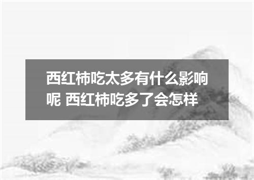 西红柿吃太多有什么影响呢 西红柿吃多了会怎样