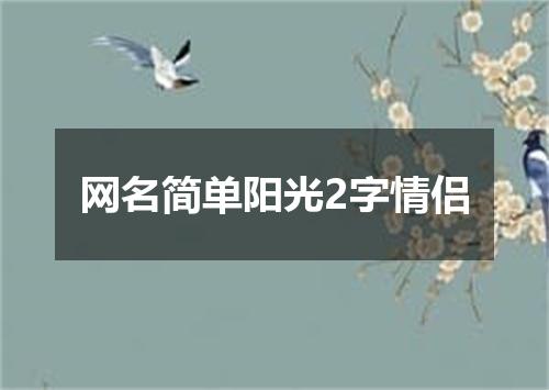 网名简单阳光2字情侣