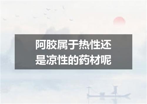 阿胶属于热性还是凉性的药材呢