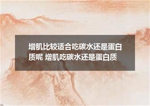 增肌比较适合吃碳水还是蛋白质呢 增肌吃碳水还是蛋白质