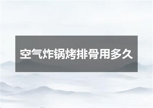 空气炸锅烤排骨用多久