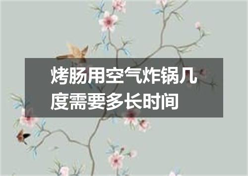 烤肠用空气炸锅几度需要多长时间