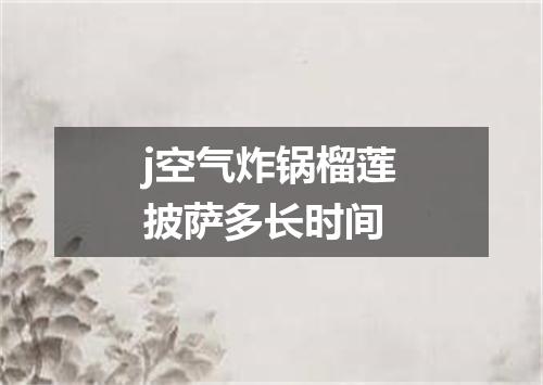 j空气炸锅榴莲披萨多长时间