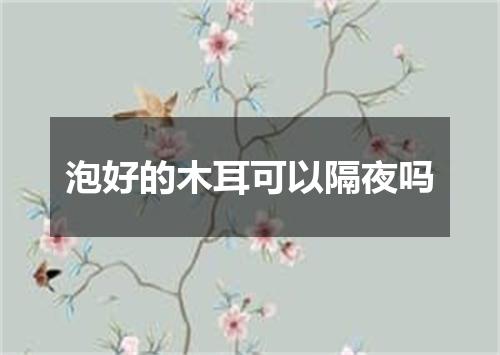 泡好的木耳可以隔夜吗