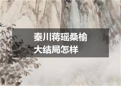秦川蒋瑶桑榆大结局怎样