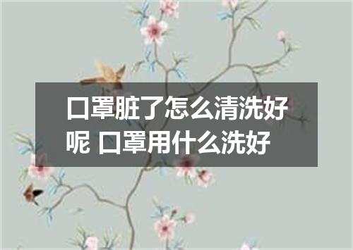 口罩脏了怎么清洗好呢 口罩用什么洗好