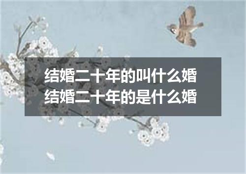 结婚二十年的叫什么婚 结婚二十年的是什么婚