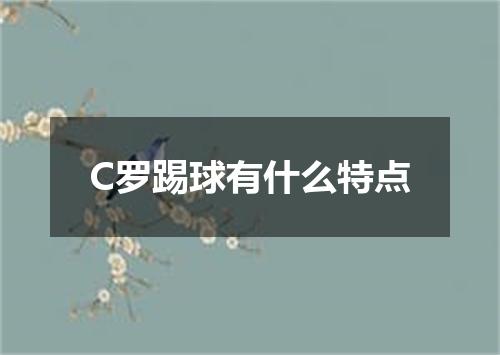 C罗踢球有什么特点