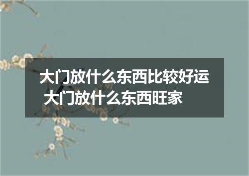 大门放什么东西比较好运 大门放什么东西旺家