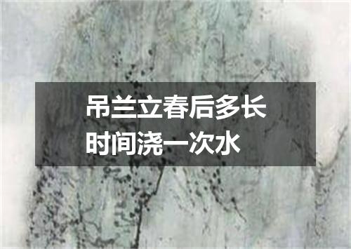 吊兰立春后多长时间浇一次水