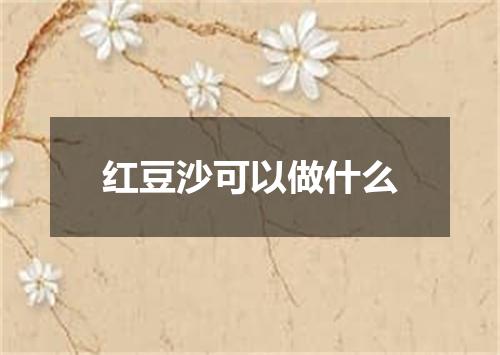 红豆沙可以做什么