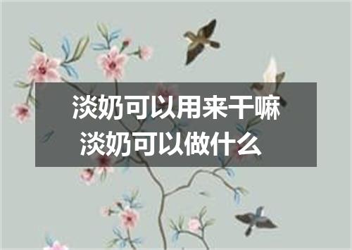 淡奶可以用来干嘛 淡奶可以做什么