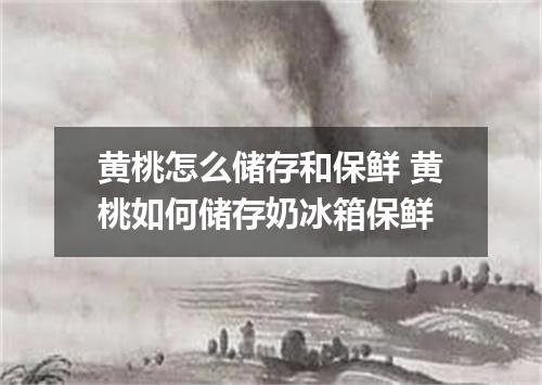 黄桃怎么储存和保鲜 黄桃如何储存奶冰箱保鲜