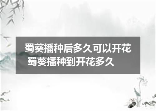 蜀葵播种后多久可以开花 蜀葵播种到开花多久