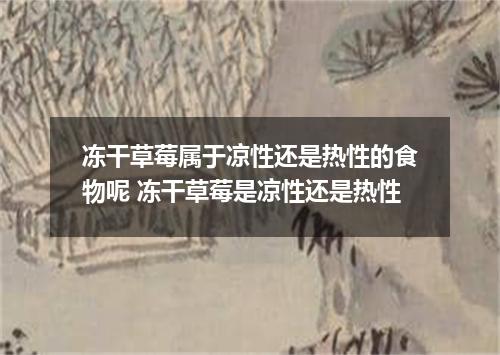 冻干草莓属于凉性还是热性的食物呢 冻干草莓是凉性还是热性