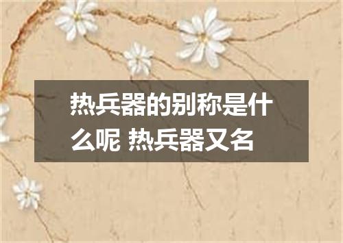 热兵器的别称是什么呢 热兵器又名