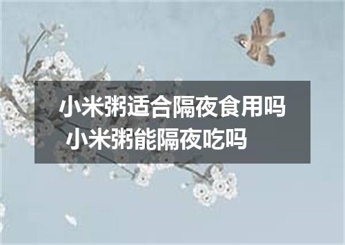 小米粥适合隔夜食用吗 小米粥能隔夜吃吗