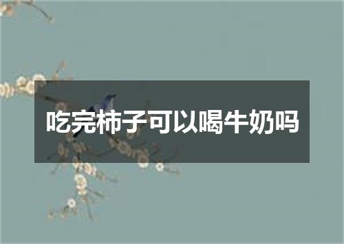 吃完柿子可以喝牛奶吗