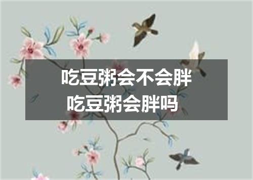 吃豆粥会不会胖 吃豆粥会胖吗