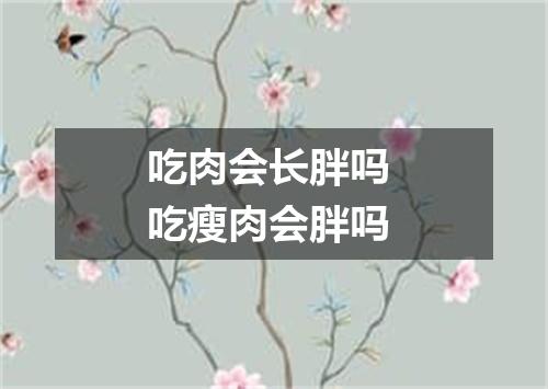 吃肉会长胖吗 吃瘦肉会胖吗