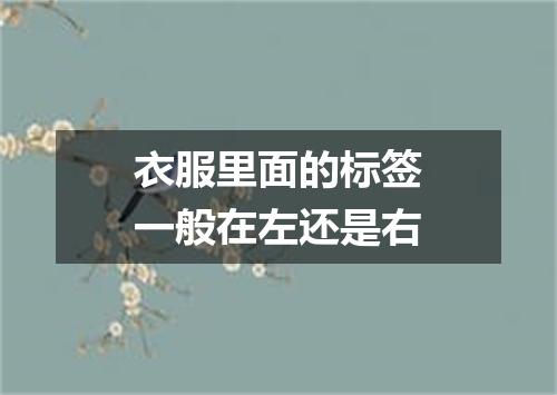 衣服里面的标签一般在左还是右