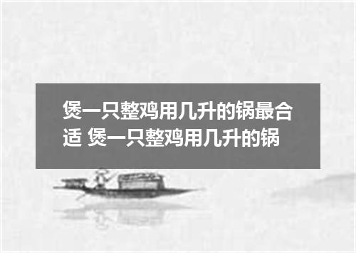 煲一只整鸡用几升的锅最合适 煲一只整鸡用几升的锅