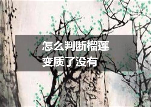 怎么判断榴莲变质了没有