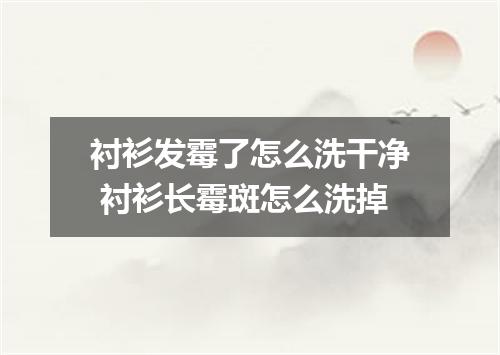 衬衫发霉了怎么洗干净 衬衫长霉斑怎么洗掉